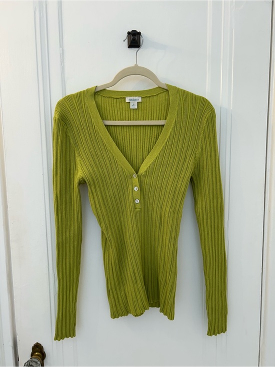 Sundance Sweaters - Sundance Women's Chartreuse V-Neck Shirt